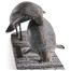 Raised Manatee Bronze Statue with Marble Base